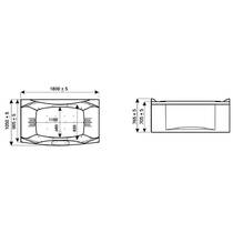 Ванна гидромассажная акриловая WGT Feeling Up Hydro&Aero 180х105 см, фото №3