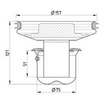 Сухой сифон Blucher 563.002.000 нержавеющая сталь, фото №2