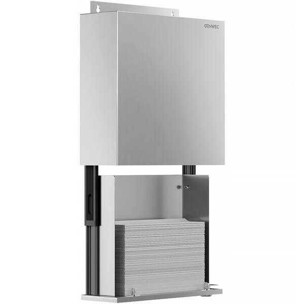 Диспенсер для паперових рушників Genwec GW03 29 04 01 кріплення за дзеркалом, сталевий, фото 1