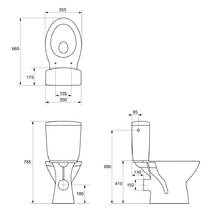 Унітаз-компакт Mito Creta SE011 з поліпропіленовим сидінням, фото №3