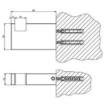 Гачок Gessi Rettangolo 20921-299 одинарний чорний матовий, фото №3