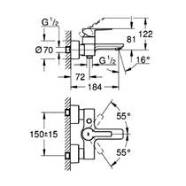 Смеситель для ванны Grohe Lineare 33849AL1 графит темный матовый, фото №3