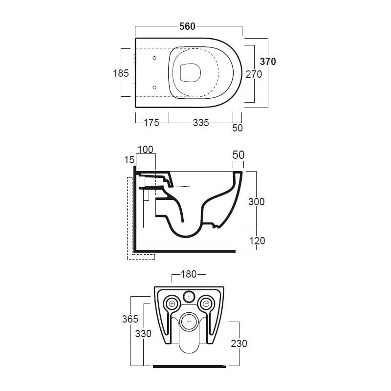 TR18/F85 Trevi Унітаз підвісний , moka (1 сорт)