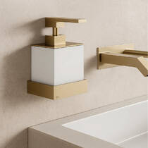 Дозатор для жидкого мыла Gessi Rettangolo 20813-726 теплый бронзовый, фото №1