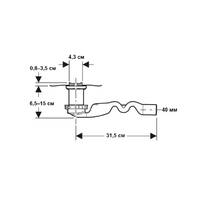 Душевой канал Geberit CleanLine20 Basic 154.452.00.1, сифон с гидрозатвором 30 мм и накладкой 60см из матовой нержавеющей стали, для высоты выравнивающей стяжки до 65 мм на трапе, фото №4
