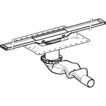 Душевой канал Geberit CleanLine20 Basic 154.452.00.1, сифон с гидрозатвором 30 мм и накладкой 60см из матовой нержавеющей стали, для высоты выравнивающей стяжки до 65 мм на трапе, фото №3