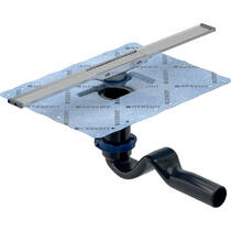 Душевой канал Geberit CleanLine20 Basic 154.454.00.1, сифон с гидрозатвором 50 мм и накладкой 60 см из матовой нержавеющей стали, для высоты выравнивающей стяжки до 90 мм на трапе, фото №2