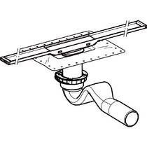 Душевой канал Geberit CleanLine20 Basic 154.454.00.1, сифон с гидрозатвором 50 мм и накладкой 60 см из матовой нержавеющей стали, для высоты выравнивающей стяжки до 90 мм на трапе, фото №3
