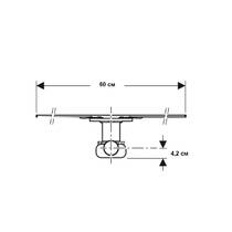 Душевой канал Geberit CleanLine20 Basic 154.454.00.1, сифон с гидрозатвором 50 мм и накладкой 60 см из матовой нержавеющей стали, для высоты выравнивающей стяжки до 90 мм на трапе, фото №5