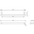 Тримач для рушників Decor Walther Bar HTE40 0856282 40 см золото матове, фото 3