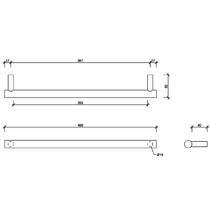 Тримач для рушників Decor Walther Bar HTE40 0856282 40 см золото матове, фото №3