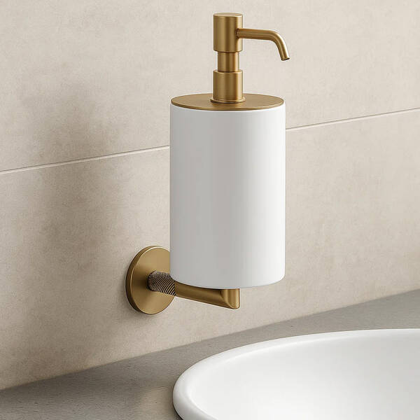 Дозатор для рідкого мила Gessi Anello 63713-726 300 мл, теплий бронзовий, фото 1