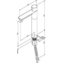Смеситель для раковины AM.PM X-Joy F85A92522 TouchReel высокий, черный матовый, фото №3