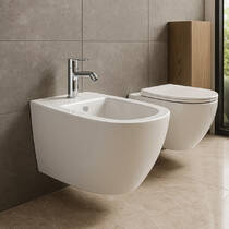 Біде підвісне Simas Juniper JU19/F85 з набором кріплень F85, білий, фото №5