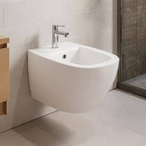 Біде підвісне Simas Juniper JU19/F85 з набором кріплень F85, білий, фото №1