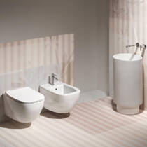 Біде підвісне Simas Juniper JU19/F85 з набором кріплень F85, білий, фото №4