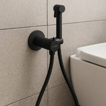 Гігієничний душ Axor 29242670 EcoSmart 1 jet на змішану воду, чорний матовий (зовнішня частина), фото №1