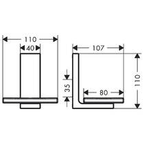 Мильниця Axor Universal Rectangular 42605670 з тримачем, чорний матовий, фото №3