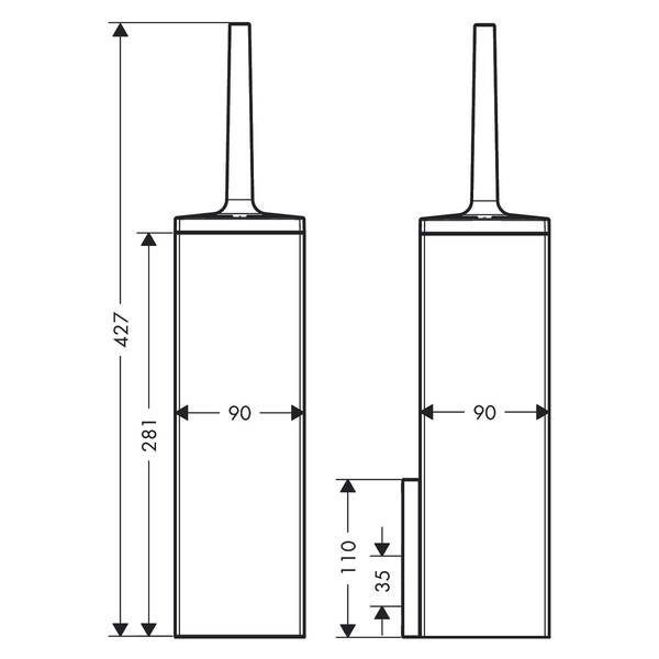 Щітка для унітаза Axor Universal 42655670 чорний матовий, фото 3