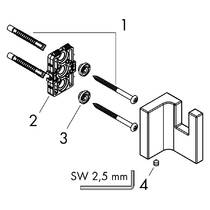 Гачок Axor Universal 42611670 одинарний, чорний матовий, фото №4