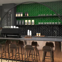 Плитка Ceramica Deseo Venice Black 7.5x20 см, фото №1