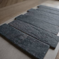 Керамограніт Golden Tile Fino 6FУ020 Антрацитовий 6х25 см, фото №2