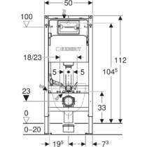 Инсталляция для подвесного унитаза Geberit DuofixBasic 111.153.00.1 + 111.839.00.2 со смывным бачком и крепежом, фото №3