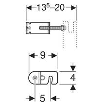 Инсталляция для подвесного унитаза Geberit DuofixBasic 111.153.00.1 + 111.839.00.2 со смывным бачком и крепежом, фото №6