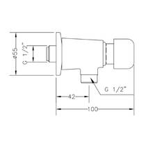 Клапан зливний для пісуара Genwec GW13 02 06 02 порційний, фото №2