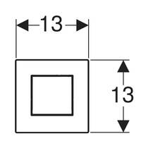 Клавиша смыва Geberit Square 01 116.064.21.1 хром глянец, фото №4