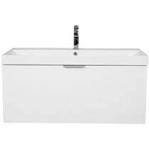 Тумба Аква Родос Fabio 30969 консольная белый мат с раковиной Fabio 100 см, фото №6