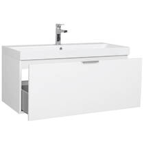 Тумба Аква Родос Fabio 30969 консольная белый мат с раковиной Fabio 100 см, фото №5