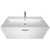 Тумба Аква Родос Fabio 30969 консольная белый мат с раковиной Fabio 100 см, фото №7