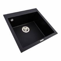 Кухонная мойка Valeso GALAX 5050 гранитная 500х500, черная матовая, фото №3