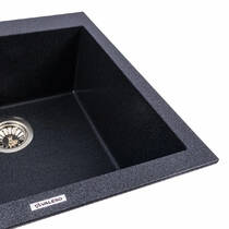 Кухонна мийка Valeso GALAX 5050 гранітна 500х500, карбон, фото №4