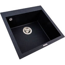 Кухонна мийка Valeso GALAX 5050 гранітна 500х500, карбон, фото №3