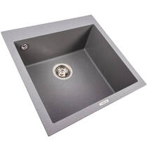 Кухонна мийка Valeso GALAX 5050 гранітна 500х500, сірий мусон, фото №3