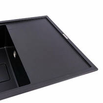 Кухонна мийка Valeso GALANS 7950 гранітна 790х500х200, чорна матова, фото №3