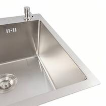 Кухонная мойка Valeso Handmade 50х50 нержавеющая сталь толщина 3,0/1,5, фото №5