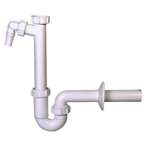 Сифон для раковины Styron STY-638-32-2 без сливного клапана, с подключением к посудомоечной машине, выход d32 мм, фото 1