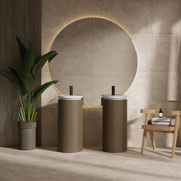 Керамогранит Ceramica Deseo Gres Max Travertino Beige rect 59.7x119.7 см, фото 1