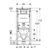 Комплект Geberit Duofix PRO 20 118.315.21.3: інсталяція Geberit Delta з підвісним унітазом Idol із сидінням Duroplast та змивна клавіша Delta01 хром глянець, фото №4