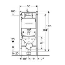 Инсталляция для унитаза Geberit Duofix PRO 20 118.315.11.2 с клавишей Delta01 с подвесным унитазом Idol с сиденьем Duroplast, фото №4