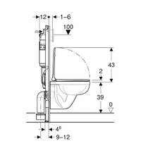 Инсталляция для унитаза Geberit Duofix PRO 20 118.315.11.2 с клавишей Delta01 с подвесным унитазом Idol с сиденьем Duroplast, фото №5