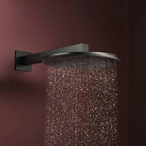 Тримач верхнього душу Hansgrohe 24337340 390 мм, чорний хром брашований, фото №1