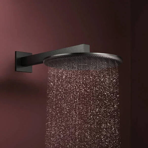 Тримач верхнього душу Hansgrohe 24337340 390 мм, чорний хром брашований