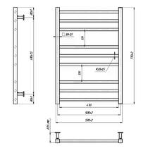 Рушникосушарка водяна Mario Inox Преміум Класік 770х540/500 800х540 мм полірована нержавійка, фото №4