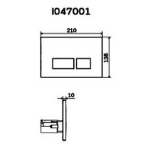 Клавиша смыва AM PM I047001 пневматическая, пластик, белый, фото №2