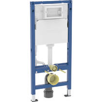 Інсталяція для підвісного унітаза Geberit DuofixBasic 111.153.00.3 + 111.839.00.2 зі змивним бачком та кріпленням, фото №1