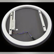 Зеркало J-Mirror Shape 01 D100 100x100 см, белая контурная подсветка, опция Spotless, нагреватель, сенсор касания, фото №3